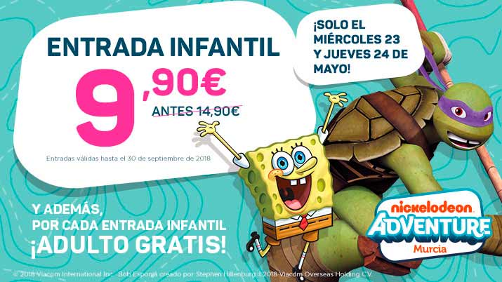 Promoción Flash en Nickelodeon Adventure Murcia