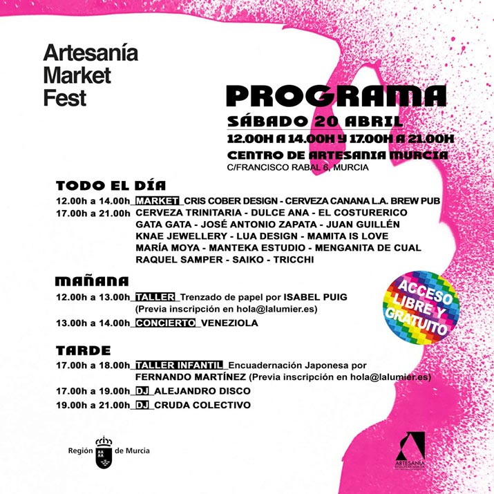 artesania market fest programa sabado