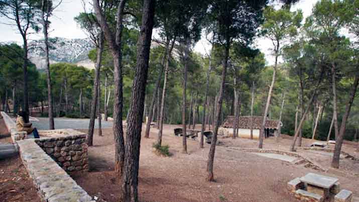 Áreas recreativas en Sierra Espuña