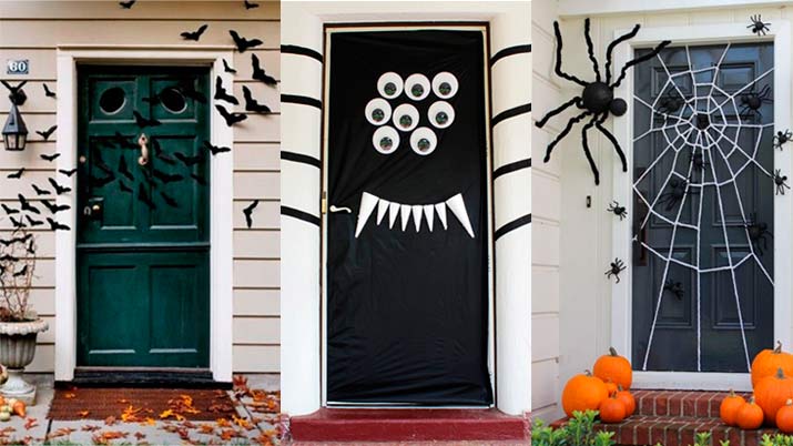 puerta halloween arana