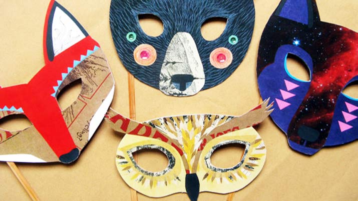 Máscaras prehistóricas para Halloween 