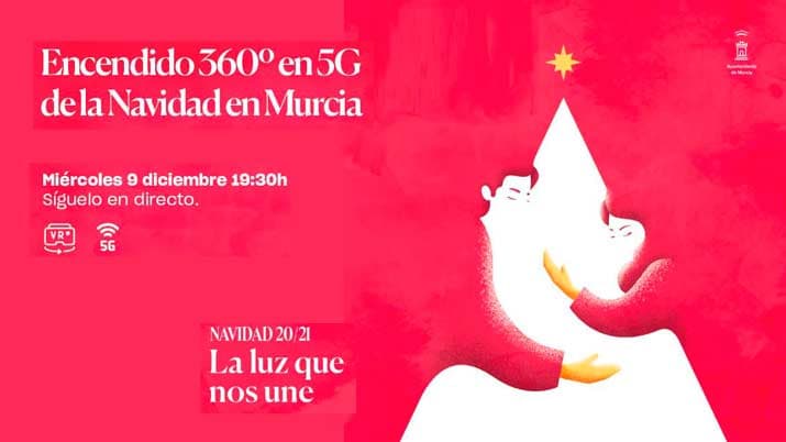 Murcia enciende el Gran Árbol de la Navidad este miércoles