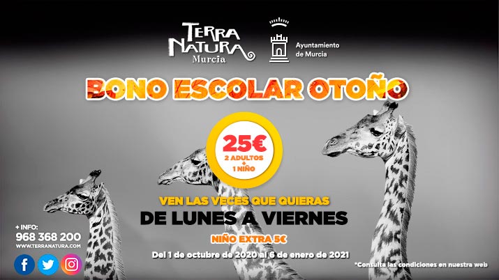 Bono escolar Otoño Terra Natura Murcia