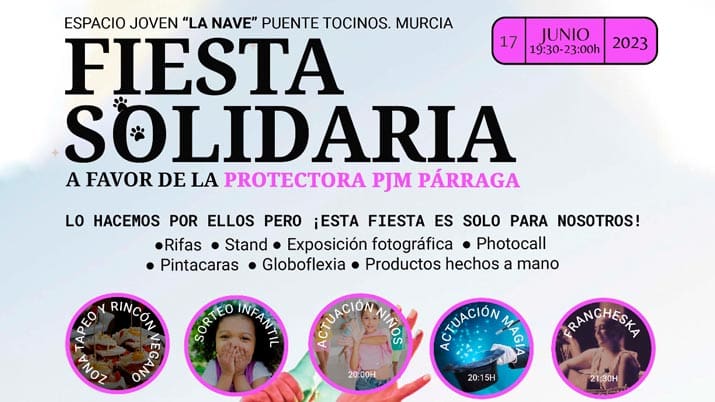 Fiesta Solidaria a favor de la protectora Párraga