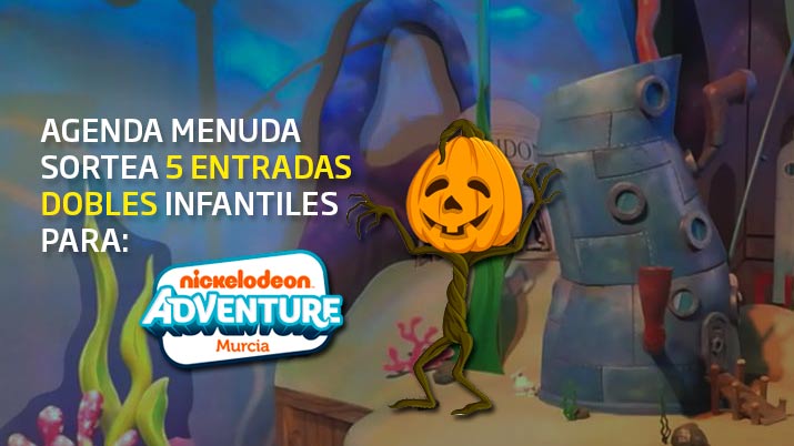 Sorteo de 5 entradas dobles Nickelodeon Adventure Murcia por Halloween